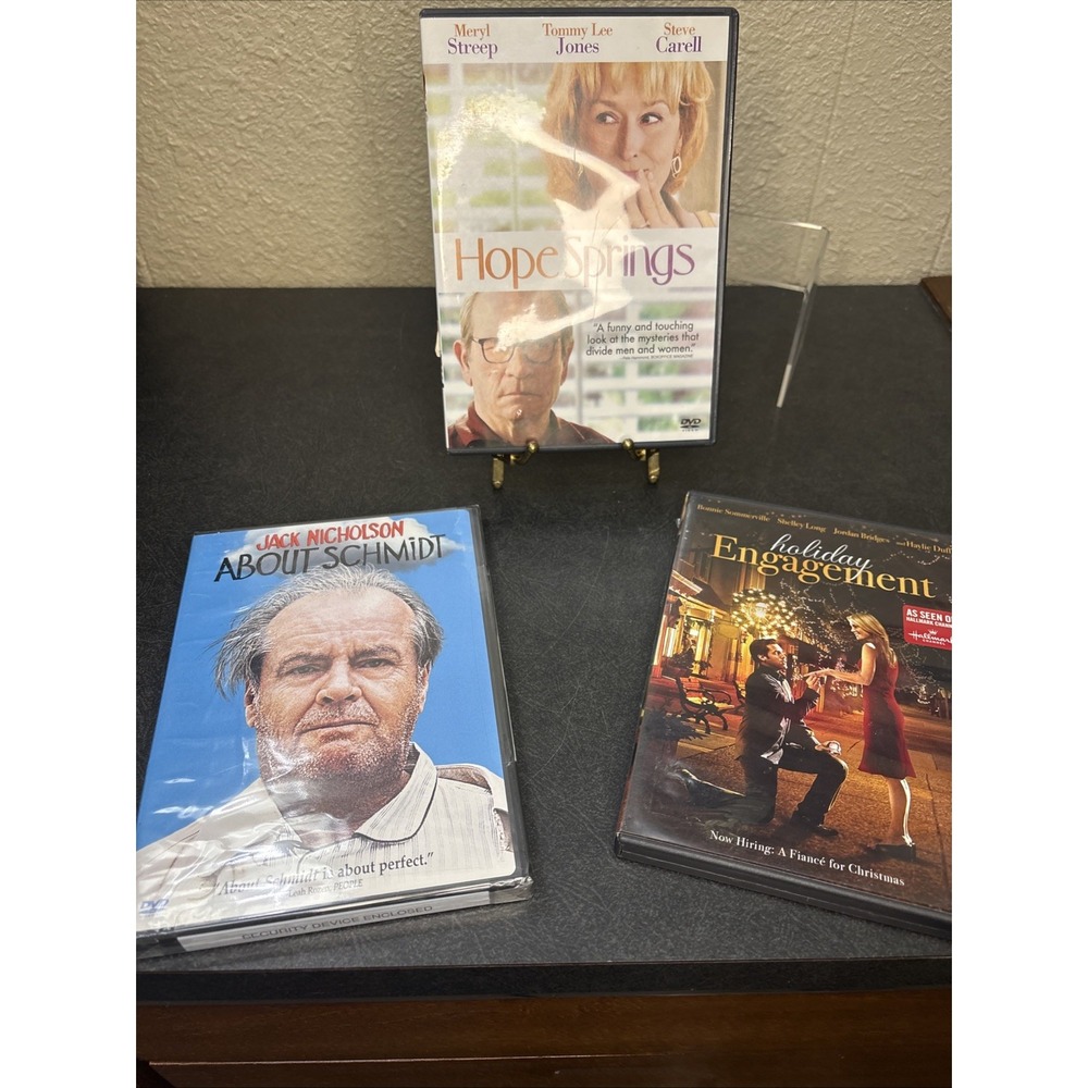 Lot of 3 DVDs~About Schmidt~Holiday Engagement~Hope Springs